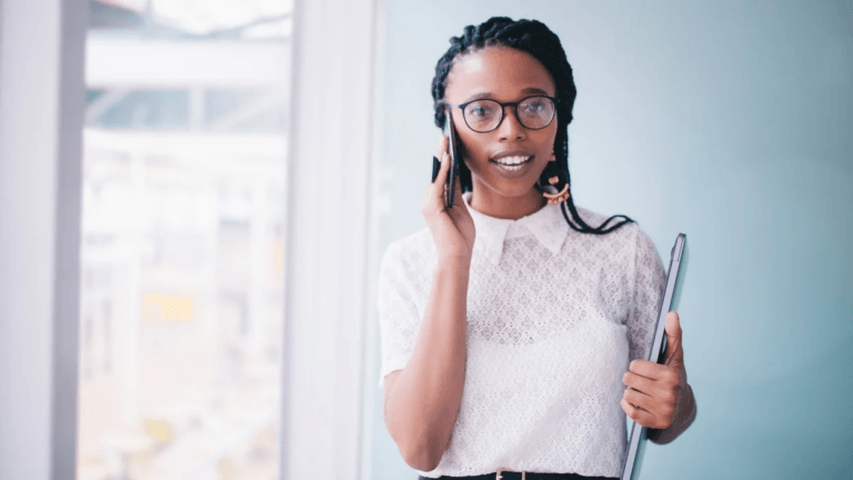 woman talking on the phone