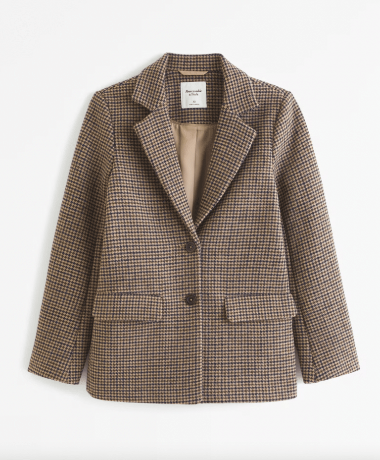 Abercrombie & Fitch Wool Blend Blazer Coat