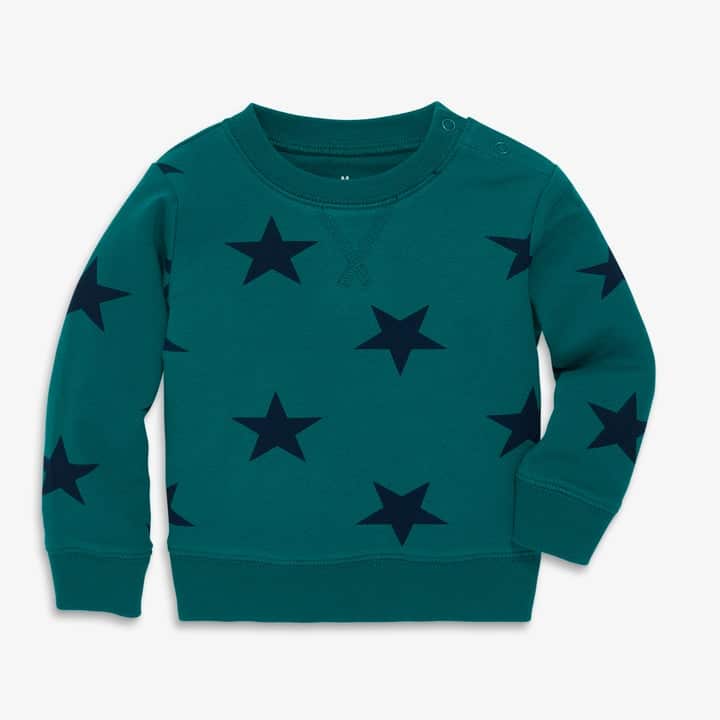 primary baby crew neck in stars