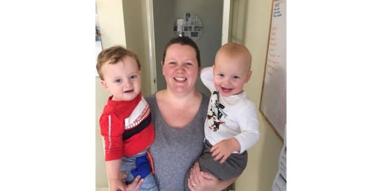 mom holding her twin boys - essay on finding the tools to cope with postpartum rage