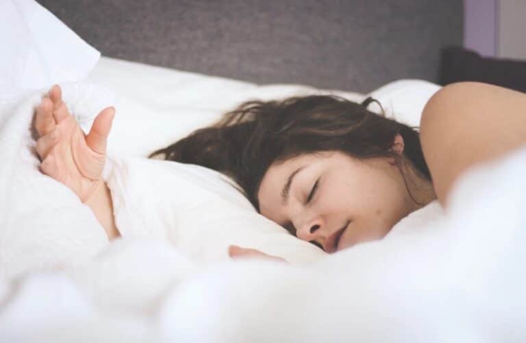 woman sleeping in a bed