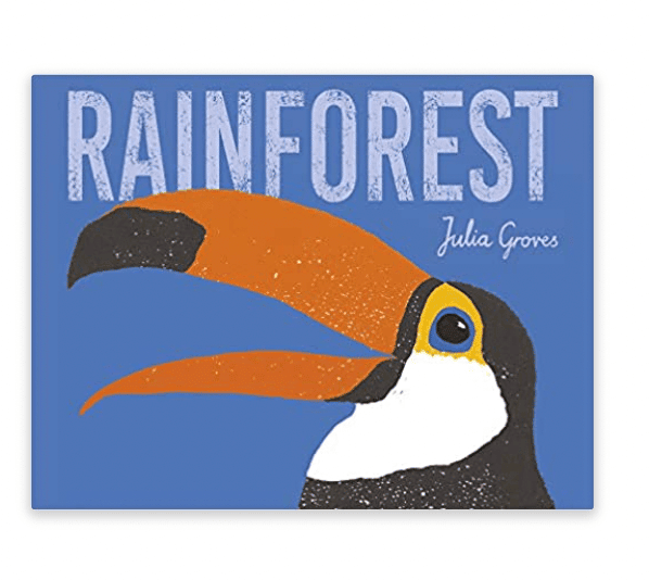 cover image of rainforest book, one of motherly's favorite developmental toys for children