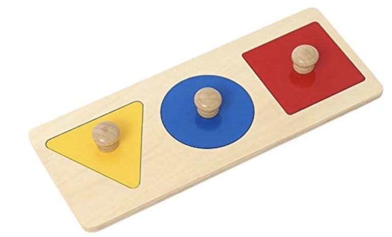 Adena Montessori First Jumbo Knob Wooden Shape Puzzle