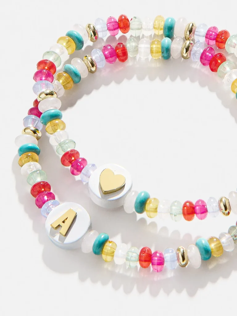 Baublebar Kids' Initial & Heart Bracelet Set