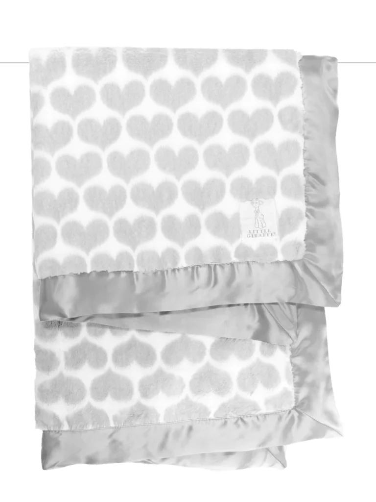 Little Giraffe Luxe Heart Army Blanket