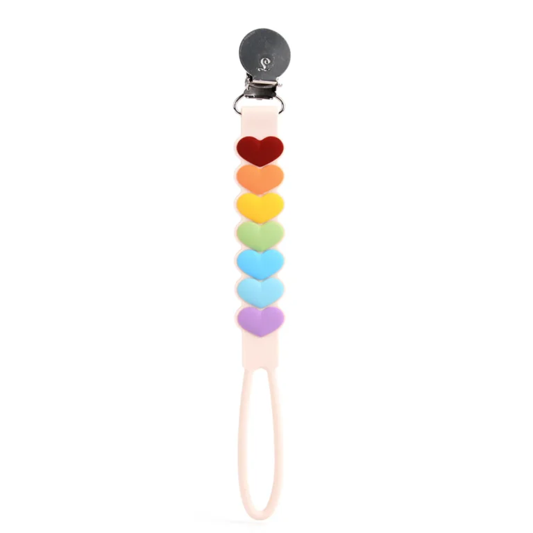 Loulou Lollipop Heart Pacifier Clip