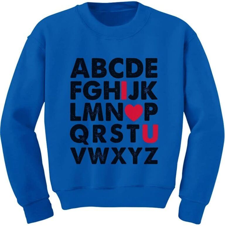 valentine's day alphabet abc toddler sweatshirt