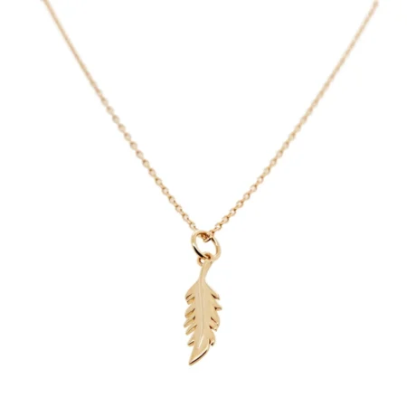 Tiny Tags Flamingo Feather Necklace