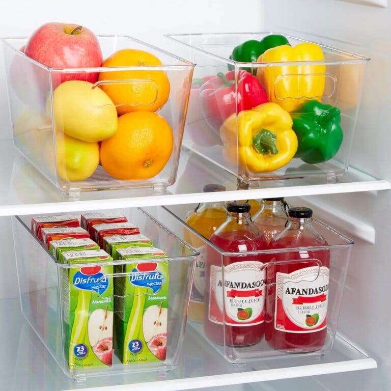 Vtopmart Clear Plastic Storage Bins