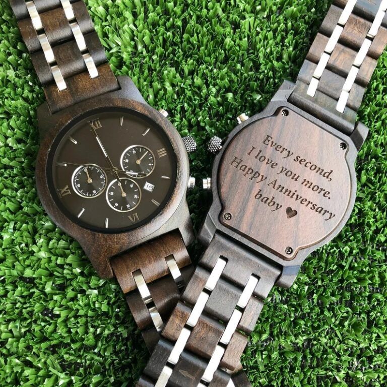 Engraved Wood Watch