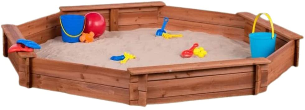 Octagon Wooden Cedar Sandbox