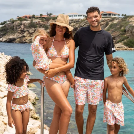 IFFEI Family Matching Swimwear Two Pieces Bikini Set Printed Ruffles Mommy  and Me Bathing Suits : : Clothing, Shoes & Accessories