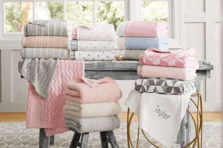 pottery barn personalized nursery blankets