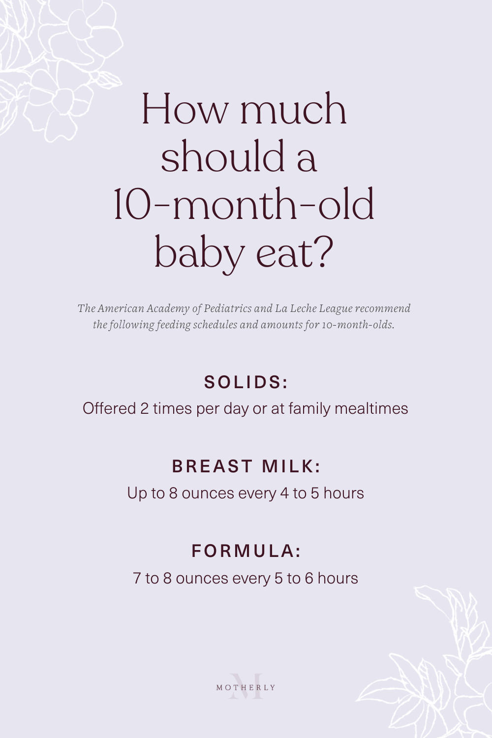 10 Month Old Baby Feeding Schedule Motherly