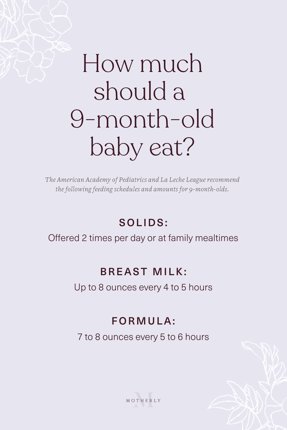 9 Month Old Baby Feeding Schedule Motherly