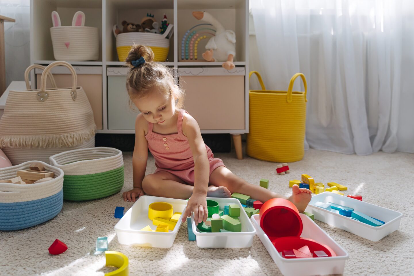 Organizing with Baskets - The Girl Creative