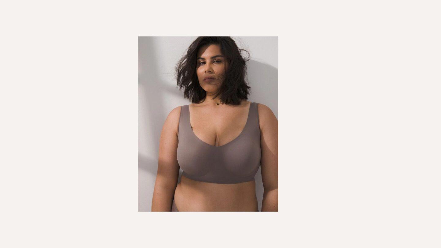 The V-Neck Bra's hardware-free design means you never have to