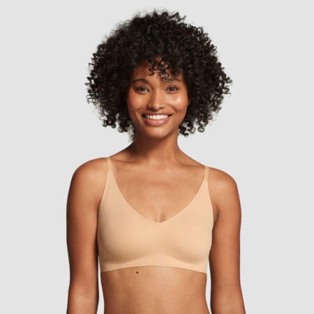 True & Co. Women's Everybody Wirefree Plunge Bralette - Black M : Target