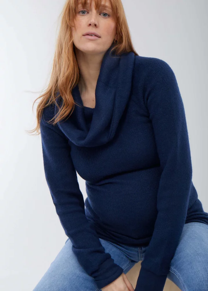 cowl neck maternity sweater