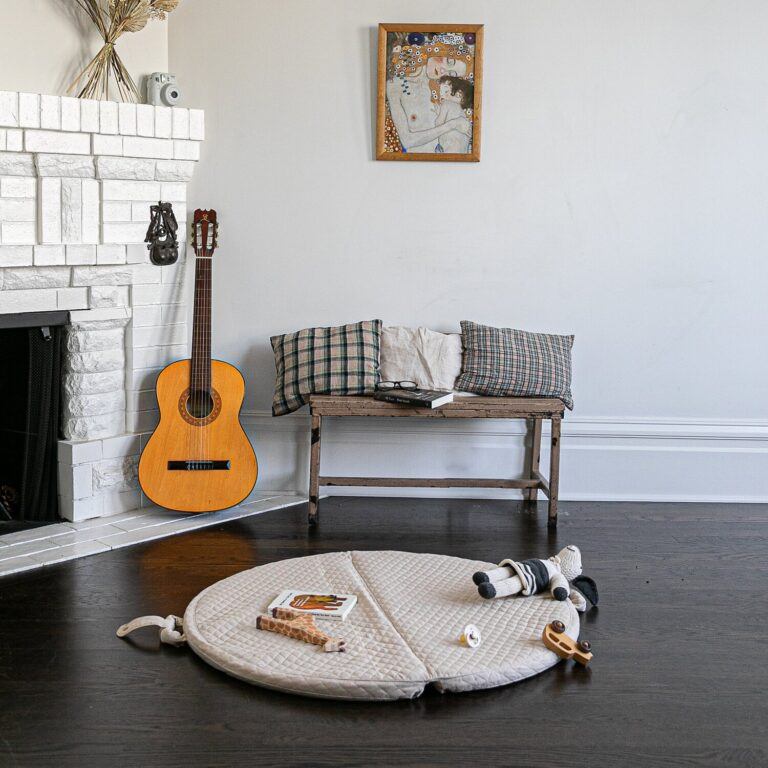 baby mat on living room floor