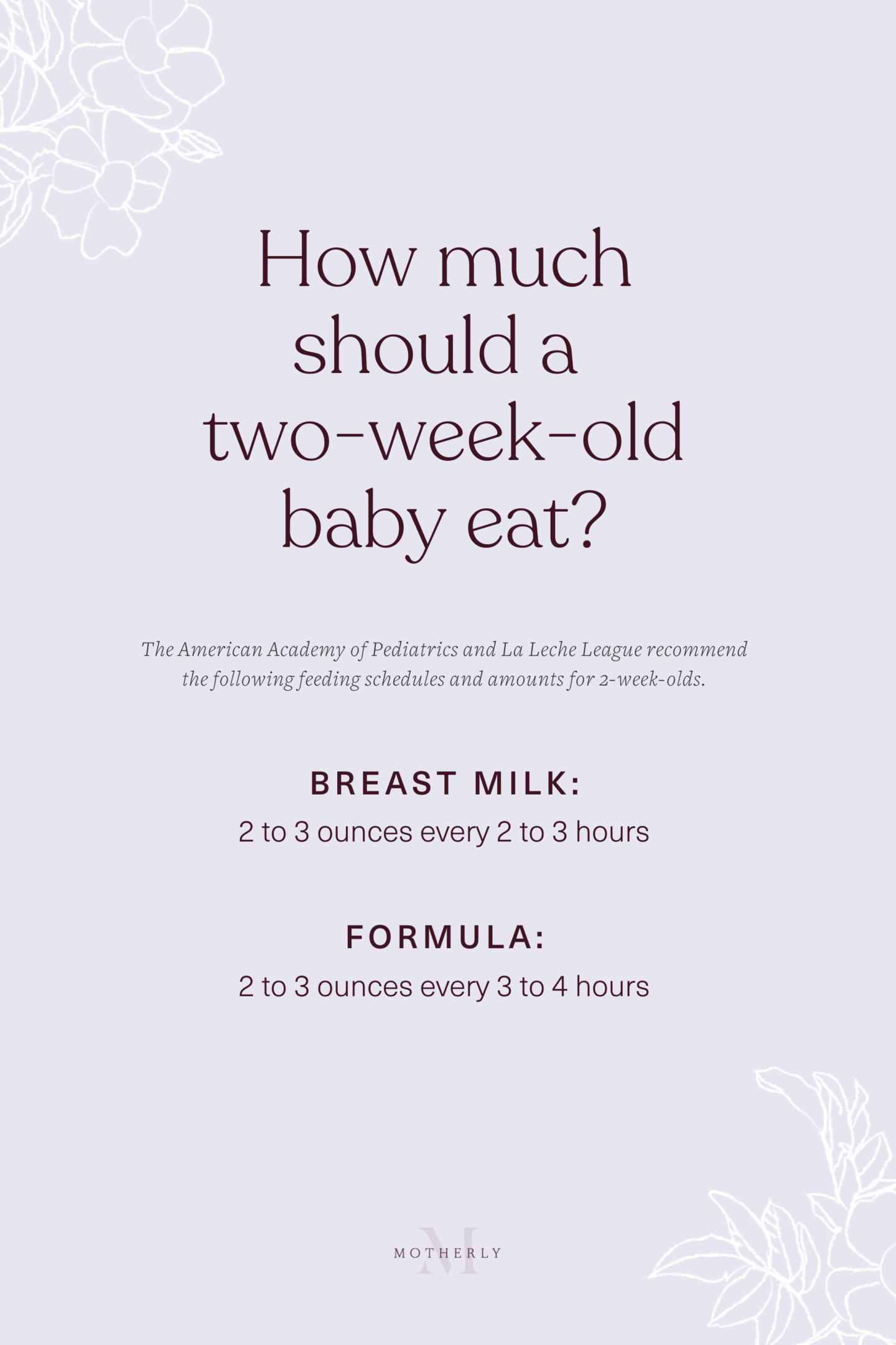 Amount and Schedule of Baby Formula Feedings 