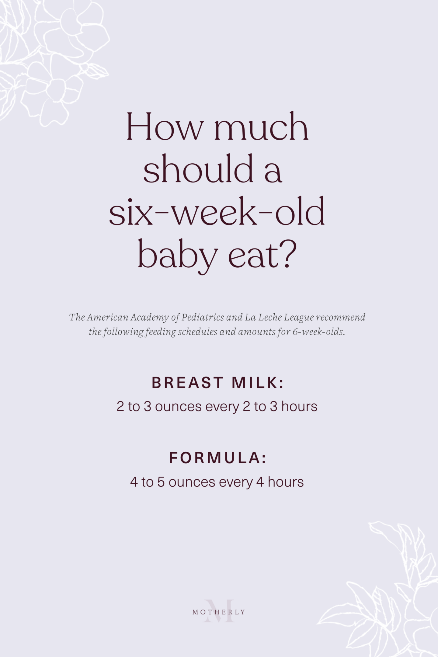 6 Week Old Baby Feeding Schedule Amounts Motherly