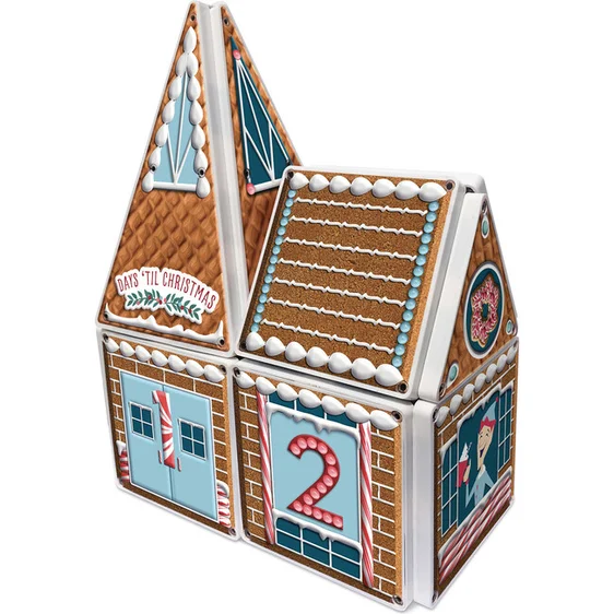 CreateOn Magnatiles Gingerbread Advent Calendar