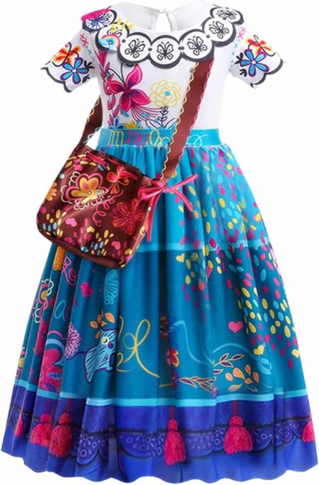 Mirabel Encanto Costume Dress Disney Bounding Cosplay Halloween Dress Kid's  Sleeveless Dress 