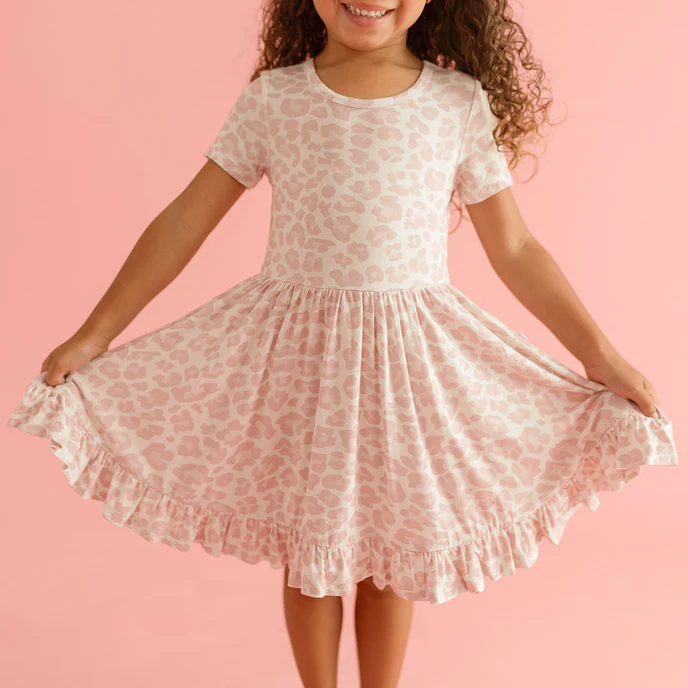 Posh Peanut Short Sleeve Ruffled Twirl Dress