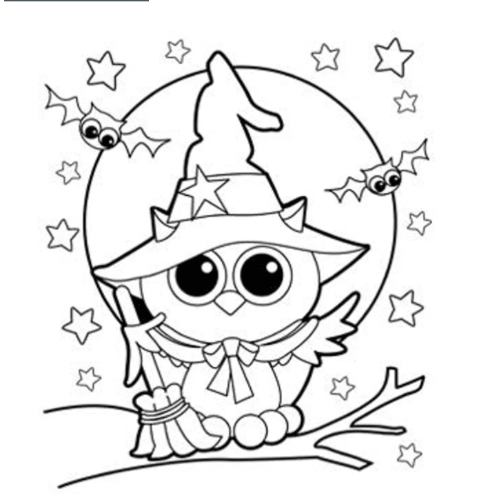coloring pages of halloween for preschoolers