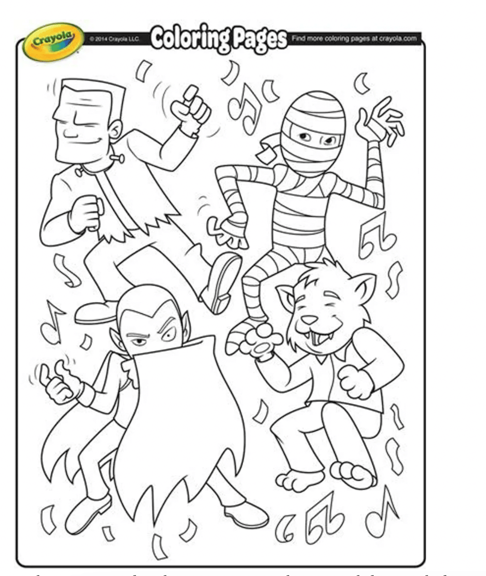 Halloween Coloring Pages for Kids - Friends Art Lab