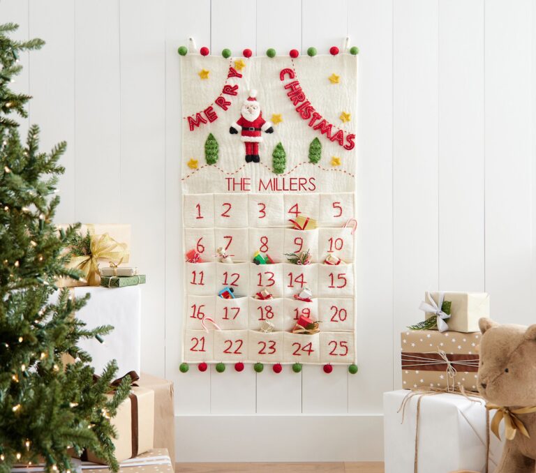 Pottery Barn Classic Santa Felt Christmas Advent Calendar