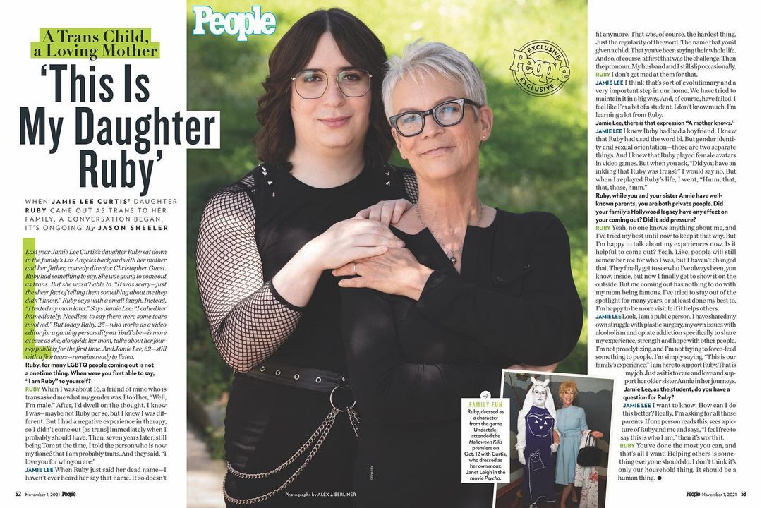 Jamie Lee Curtis Introduces Her Transgender Daughter Ruby