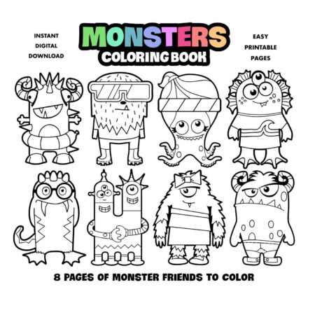 Halloween Coloring Bundle for Kids Ages 8-12, Digital Instant