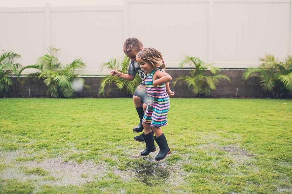 My inner adult said 'no' to playing in the rain. I'm glad I didn't listen  to her.