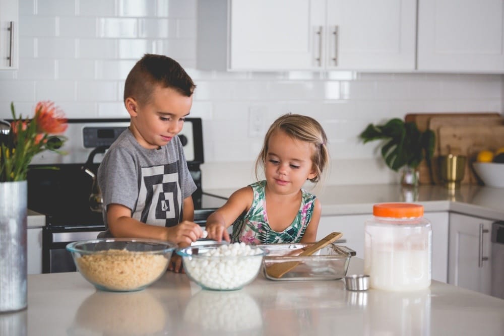 kids baking in the kitchen