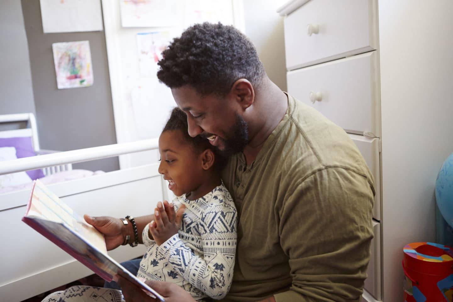 dad reading bedtime story