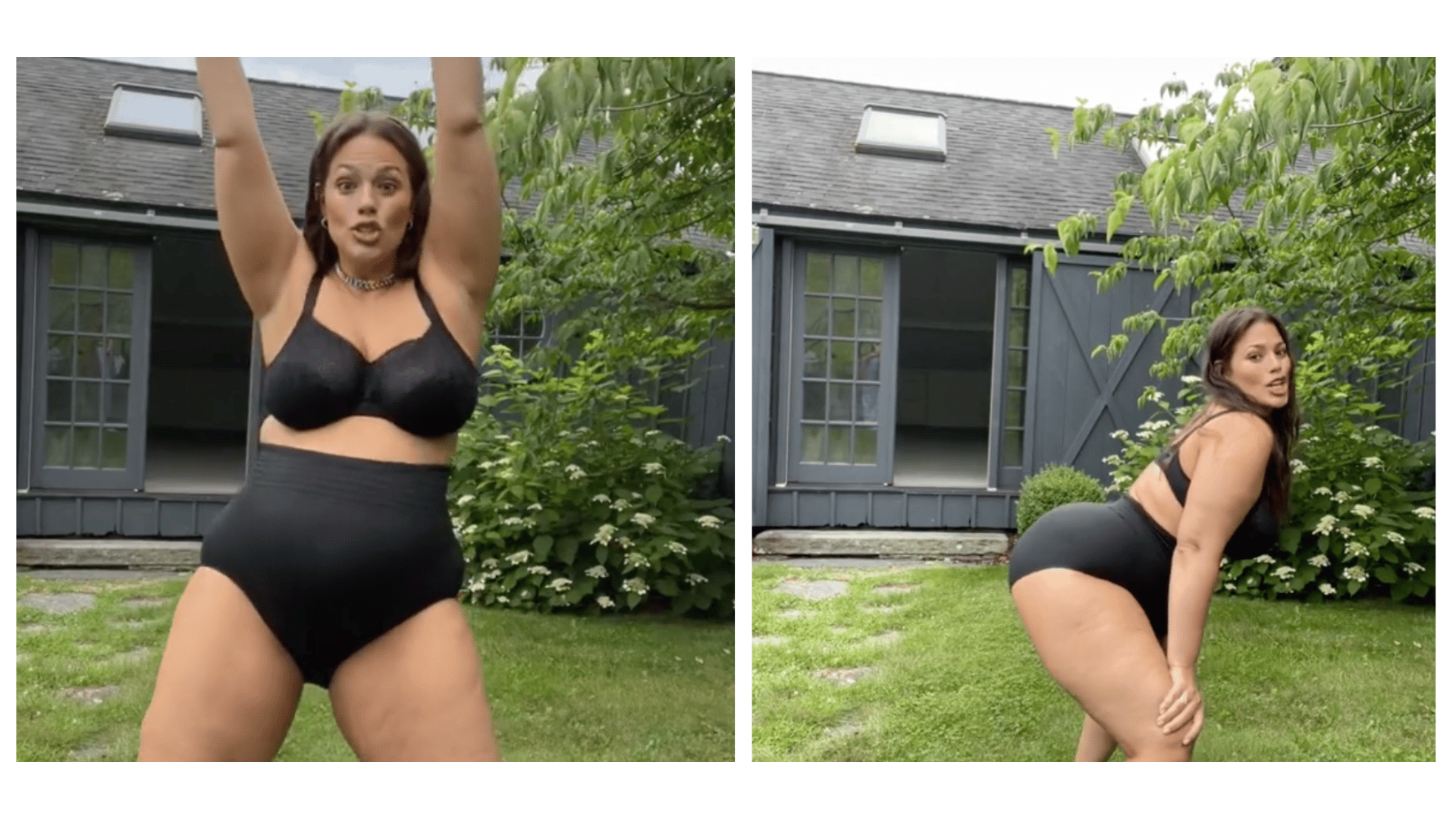 Pregnant Ashley Graham Strips To Her Underwear & Dances On TikTok