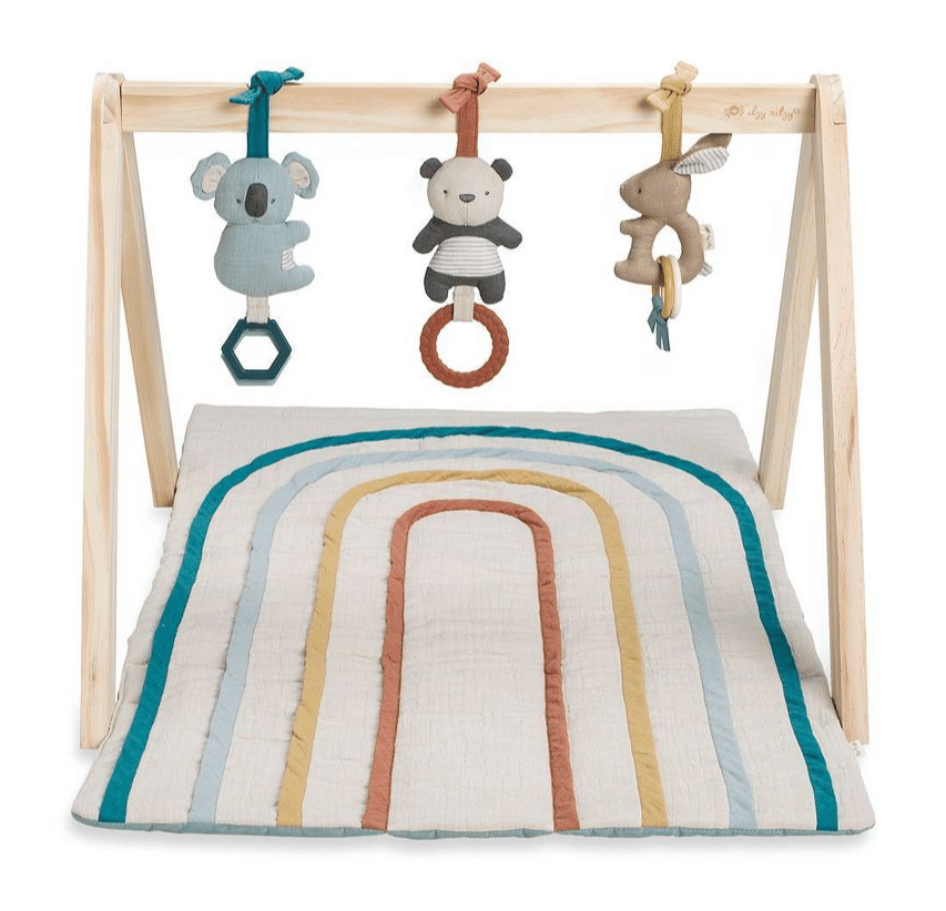 Wooden Ritzy Activity Gym with Playmat and Three Removable Toys