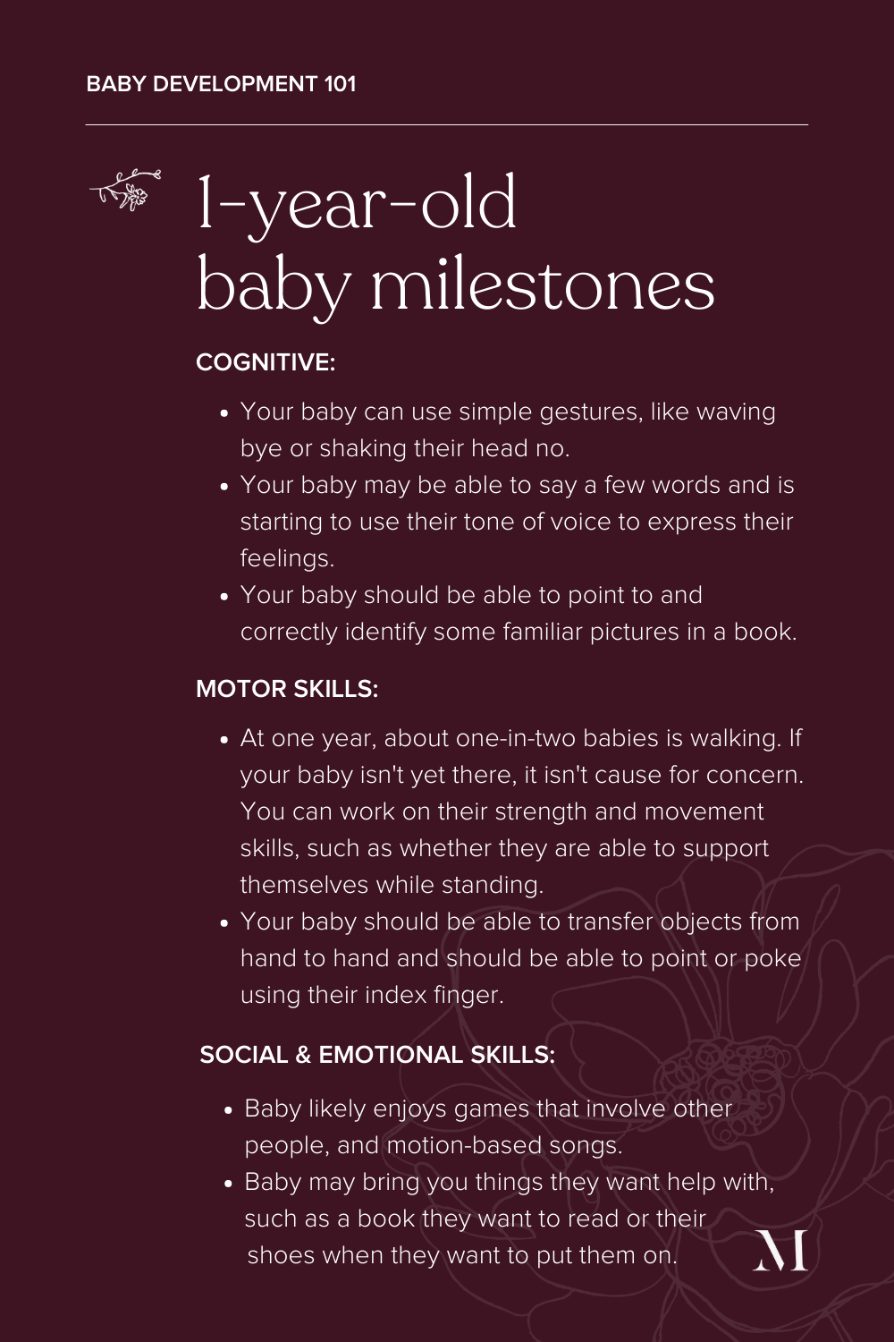 1 Year Old Baby Milestones 