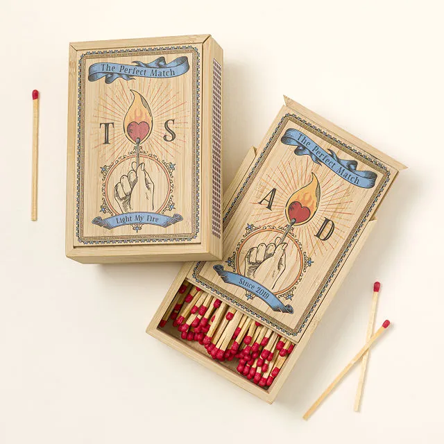 Uncommon Goods The Perfect Match Personalized Wood Matchbox