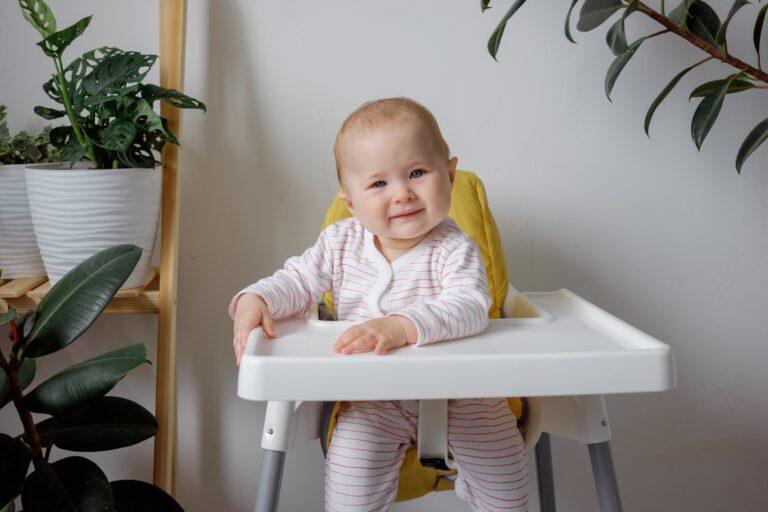 baby with plants