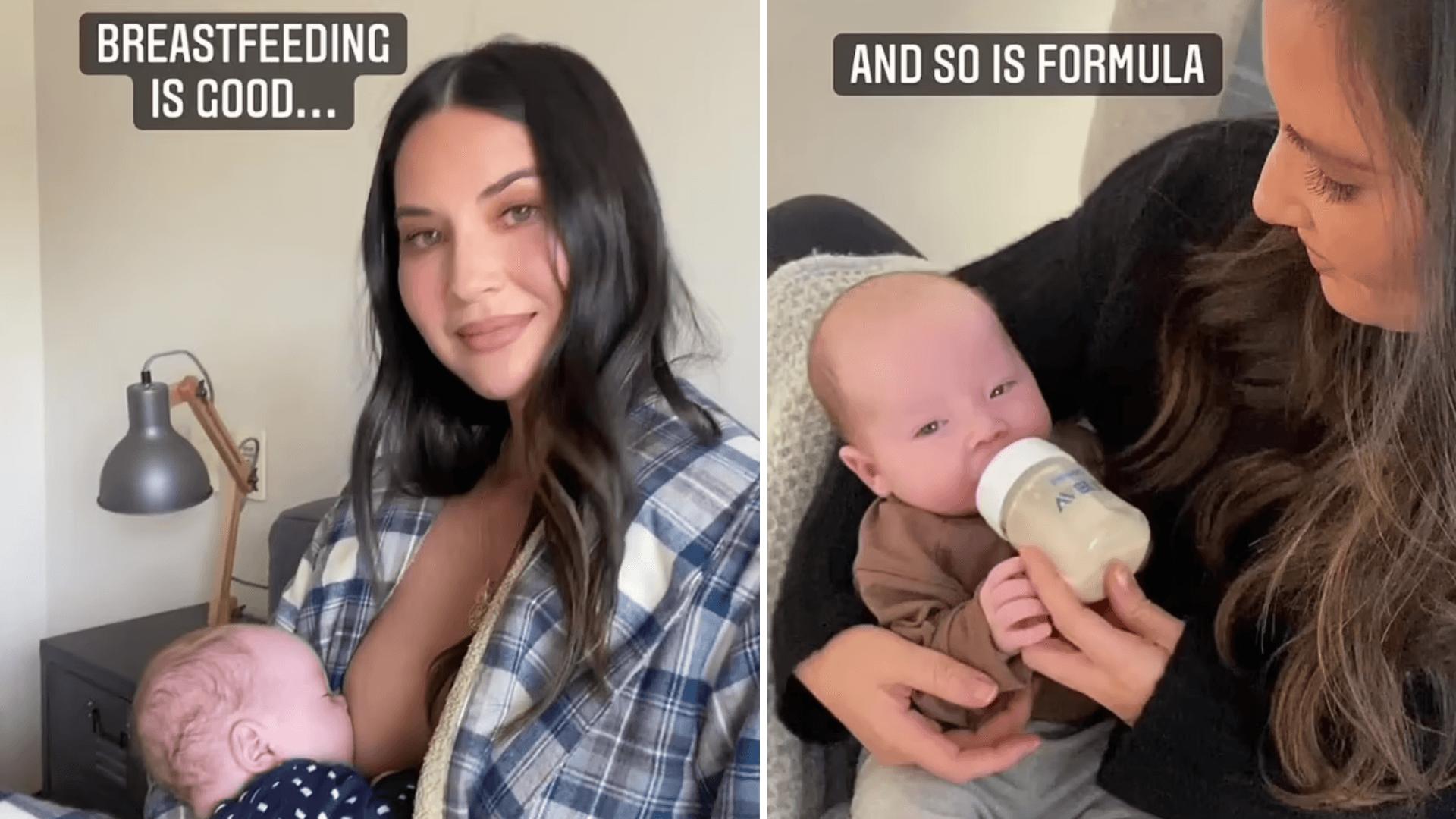 Ashley Graham Shares Photo Of Twins Breastfeeding At The Same Time Breastfeeding Task For La 2471