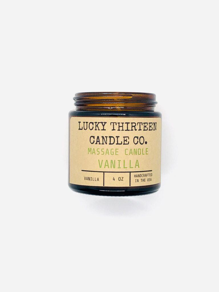 lucky thirteen massage candle