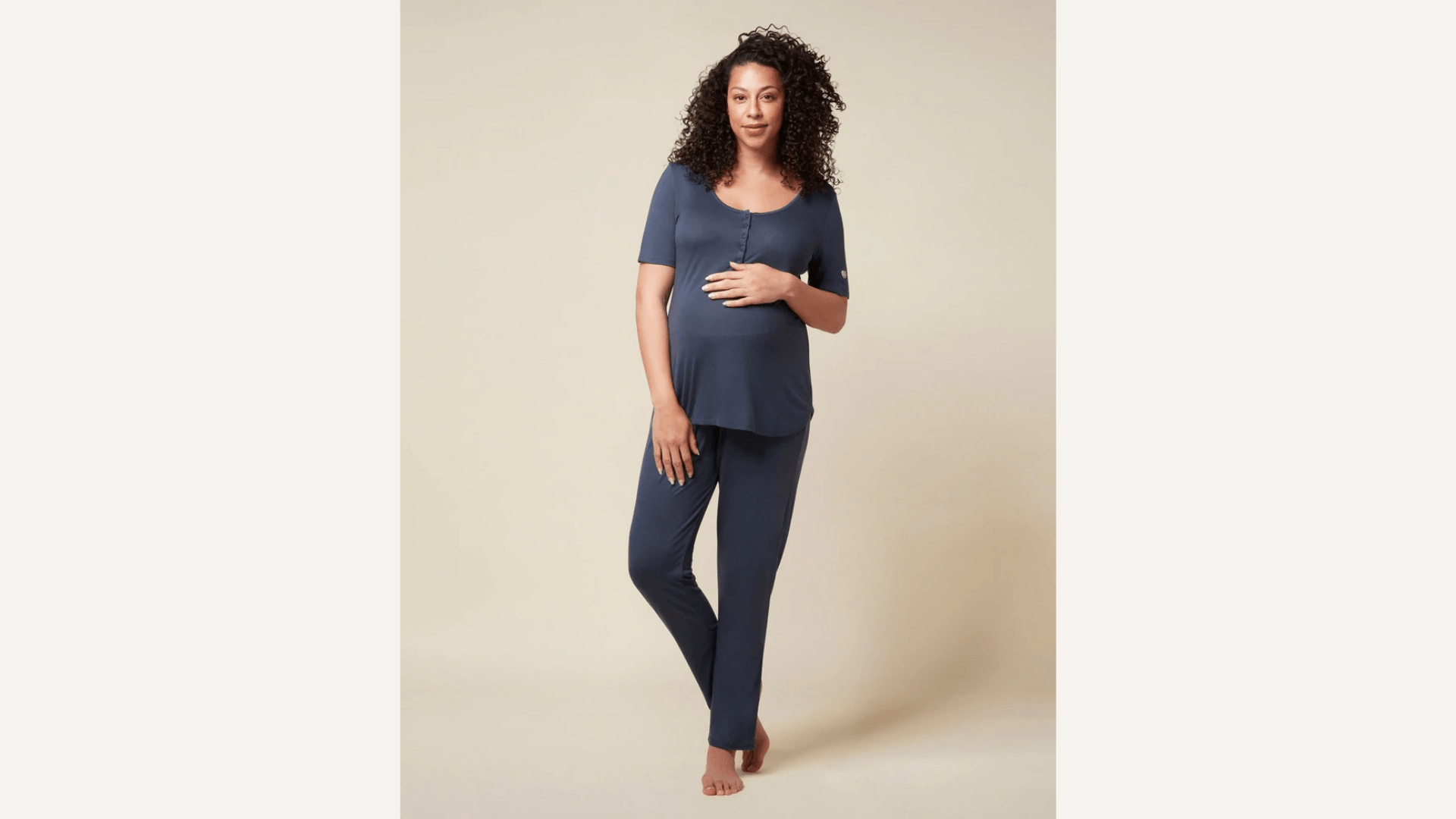 Black Maternity and Nursing Pyjama Lounge Set – Fashionably Pregnant