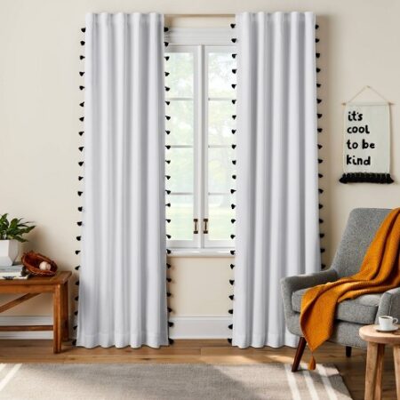 Blackout Tassel Curtain Panel - Pillowfort™