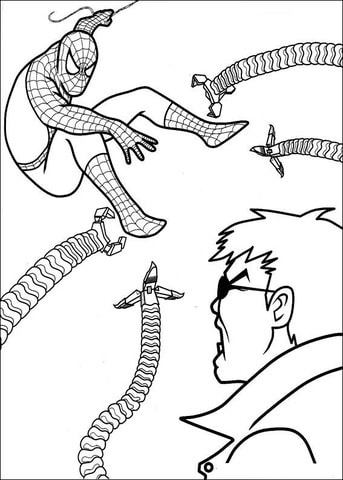 bad spiderman coloring pages