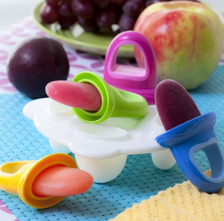 Set of Fun Summertime Ice Pop Molds - Each Handle Includes a Drip