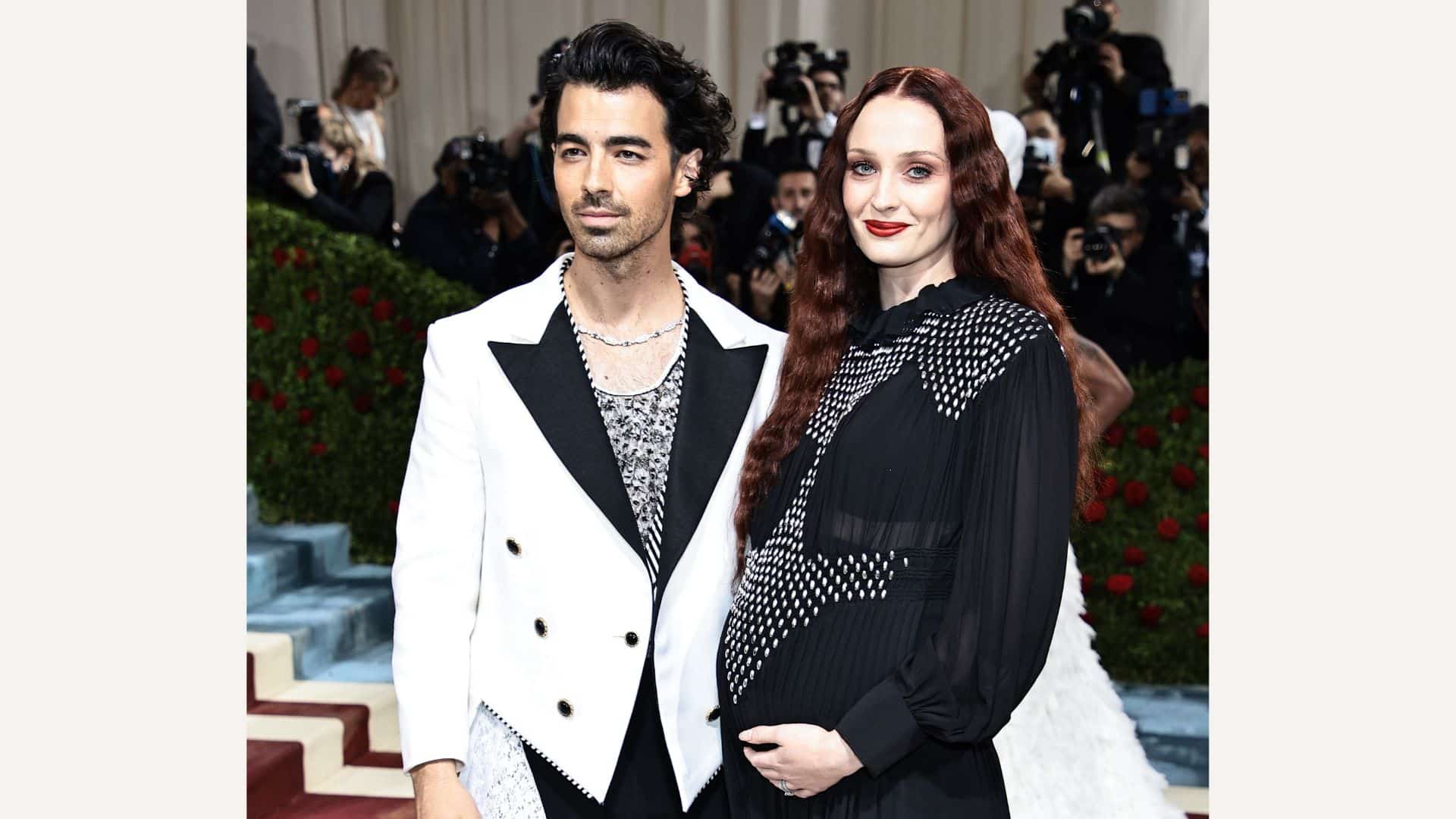 Sophie Turner and Joe Jonas Arrive At The Met Gala In Louis Vuitton