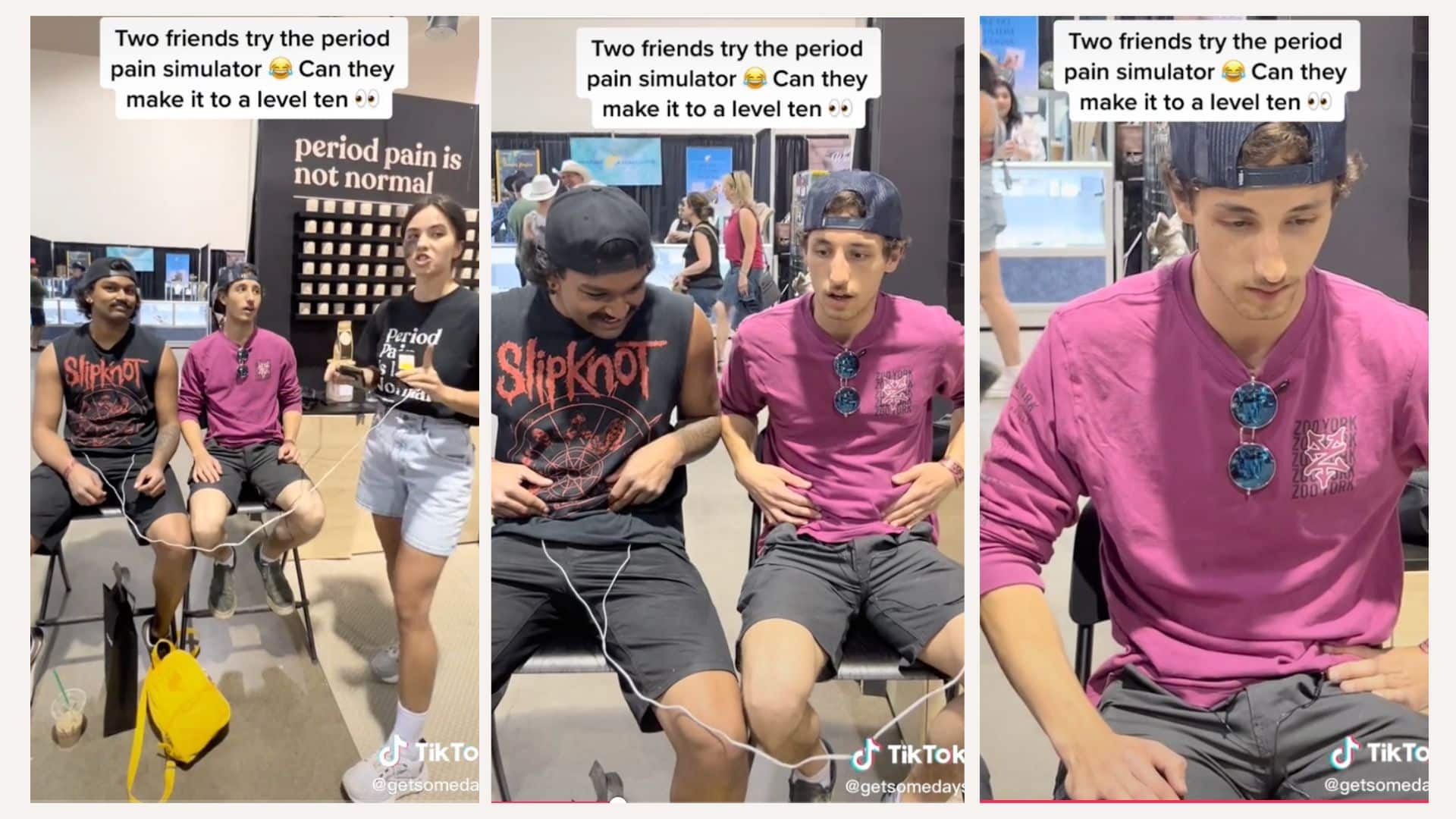 Women Try Period Cramp Simulator On Their Male Friends: VIDEO - Comic Sands
